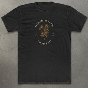 Memento Mori Amor Fati Minimalist Stoic Philosophy Graphic T-Shirt